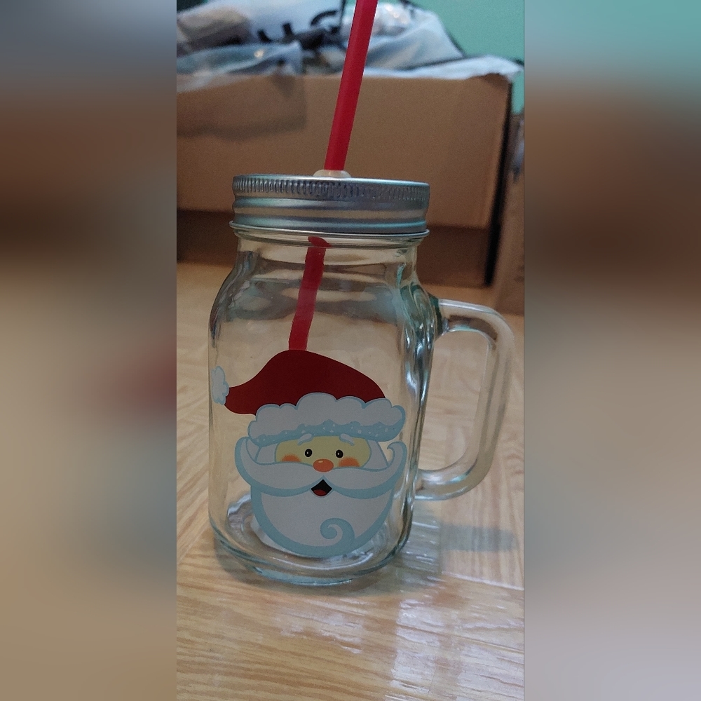 3/8$⚡Santa sealable mug with straw